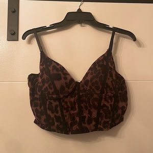 Leopard Bustier Corset Top